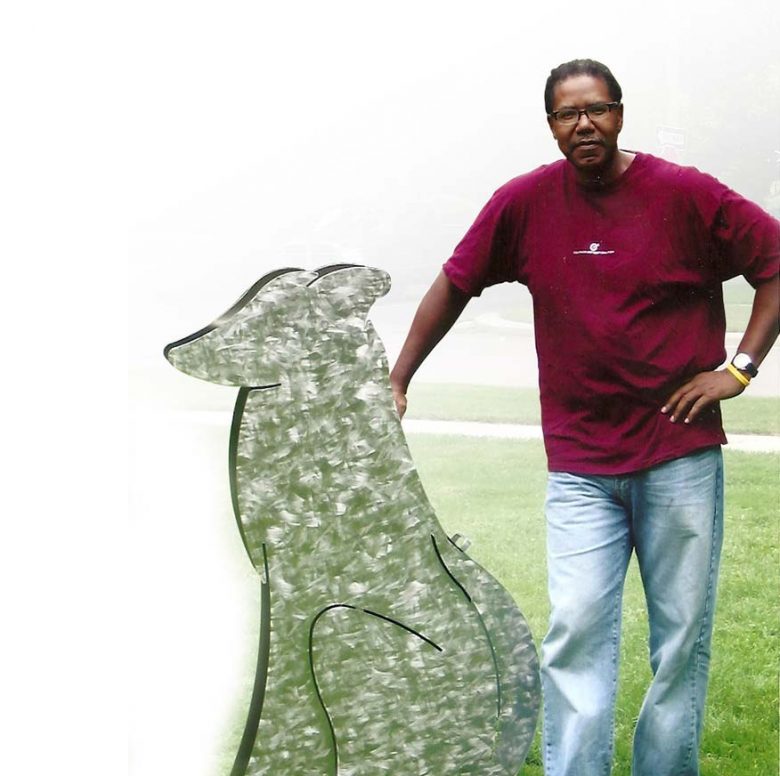 Ddonnie With Dog Statue